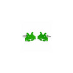 green alien computer game cufflinks