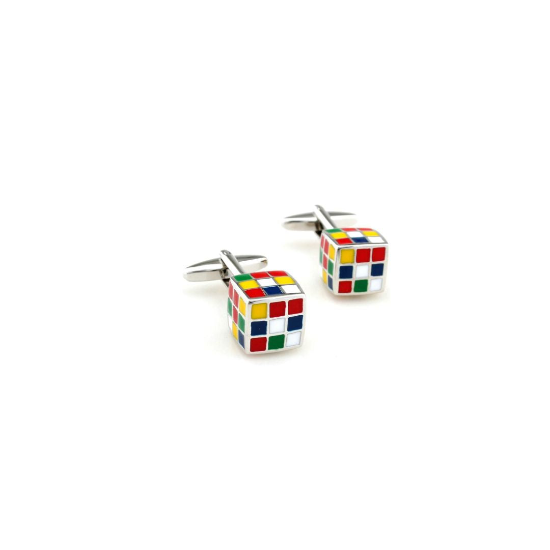 rubrics cube cufflinks